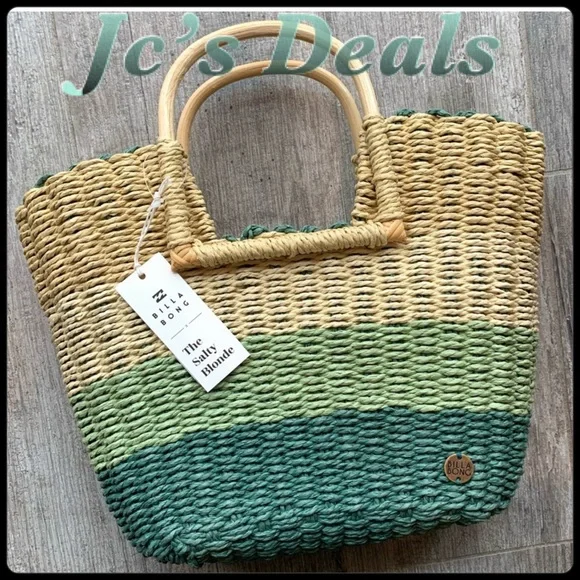 ☀️ BILLABONG x The Salty Blonde Ride The Waves Straw Bag - Picture 6 of 8